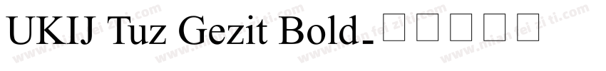 UKIJ Tuz Gezit Bold字体转换